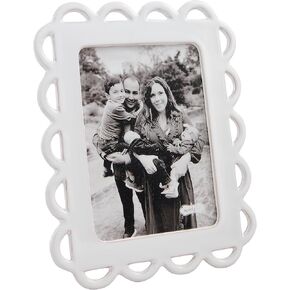 Mud Pie Ceramic Scallop Frame, Large