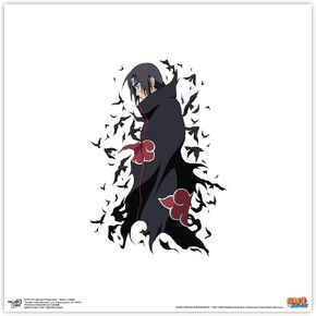 معرض Trends International Gallery Pops Naruto Shippuden - لوحة فنية جدارية Itachi Uchiha، نسخة مؤطرة باللون الأسود، 12 بوصة × 12 بوصة