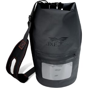 JXE JXO 15L Waterproof Faraday Dry Bag for Electronic Device Security | Military-Grade EMP & RFID Signal Blocking, Anti-Tracking & Hacking Protection, Data Privacy Shield for Mobile Devices （Matte）