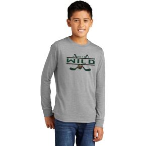 Outerstuff Minnesota Wild Juniors Size 4-18 Hockey Team Logo Long Sleeve T-Shirt