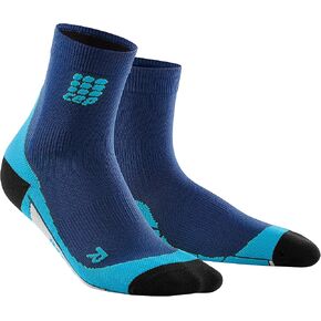 Womens Crew Cut Athletic Performance Running Sock - CEP (Deep Ocean/Hawaii Blue) II