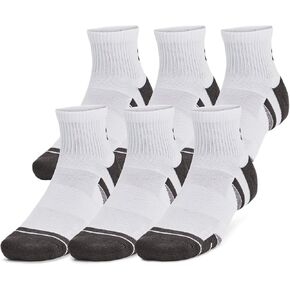 Under Armour 1386245-101-XL Unisex UA Perf Tech 6pk Qtr WHT XL