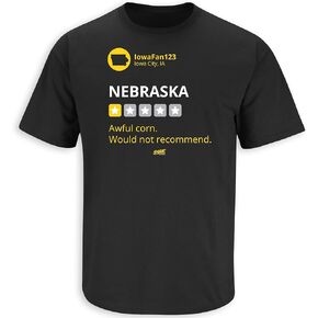Smack Apparel Awful Corn (Anti-Nebraska) T-Shirt for Iowa College Fans (SM-5XL)