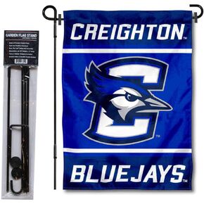 College Flags & Banners Co. Creighton Bluejays Garden Flag with Stand Holder