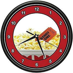 SignMission Beagle Popcorn & Movie Wall Clock Theater Lounge Film School Decor Gift