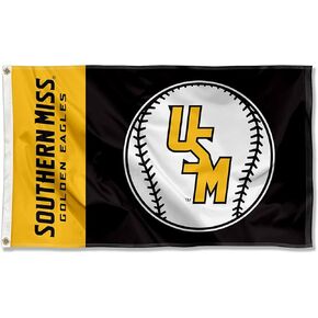 College Flags & Banners Co. Southern Mississippi Eagles Baseball Logo Flag