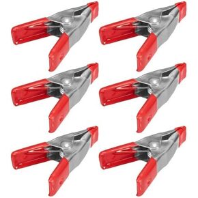 Wideskall® 2" inch Mini Metal Spring Clamps w/Red Rubber Tips Clips (Pack of 30)