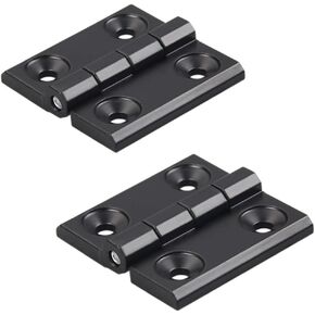 4 Pcs Black Zinc Alloy Hinge Door Frame Hinges Aluminum Profile Hinge Install Kit for 2020 Aluminum Extrusion Profile Slot 6mm (50x50mm)