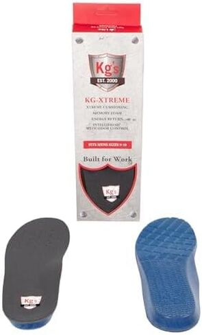 Kg’s KG-Xtreme Cushioned Insoles – Memory Foam Insoles with Arch Support for All Day Comfort, Work Boot Insoles for Men with Intellifresh® Odor Control (Size 10-11) in Saudi Arabia