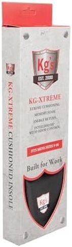 Kg’s KG-Xtreme Cushioned Insoles – Memory Foam Insoles with Arch Support for All Day Comfort, Work Boot Insoles for Men with Intellifresh® Odor Control (Size 10-11) in Saudi Arabia