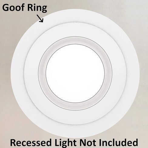 5 Pack Gloss White Goof Trim Ring for 8" Inch Recessed Can Lighting Down Light, Outer Diameter 8.6 Inches, Inner Diameter 6.2 Inches in Saudi Arabia