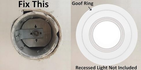 5 Pack Gloss White Goof Trim Ring for 8" Inch Recessed Can Lighting Down Light, Outer Diameter 8.6 Inches, Inner Diameter 6.2 Inches in Saudi Arabia