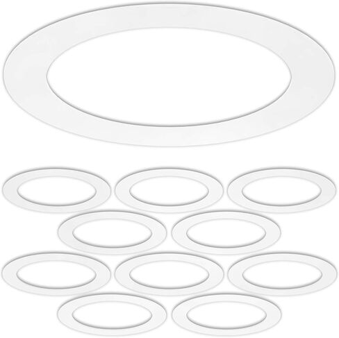 5 Pack Gloss White Goof Trim Ring for 8" Inch Recessed Can Lighting Down Light, Outer Diameter 8.6 Inches, Inner Diameter 6.2 Inches in Saudi Arabia