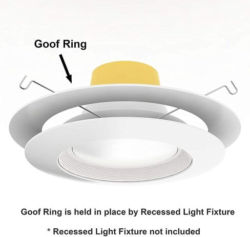 5 Pack Gloss White Goof Trim Ring for 8" Inch Recessed Can Lighting Down Light, Outer Diameter 8.6 Inches, Inner Diameter 6.2 Inches in Saudi Arabia