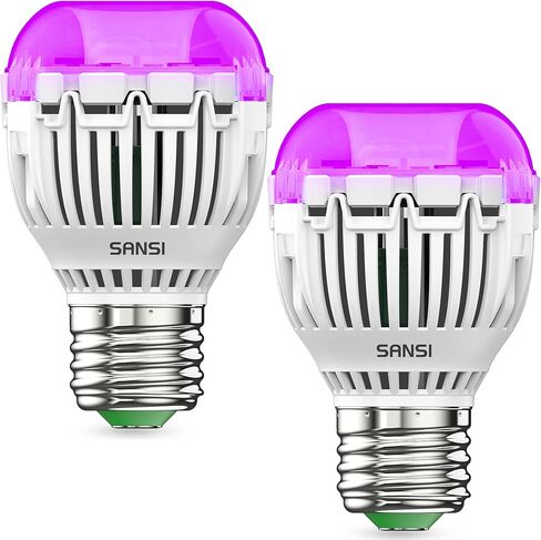 سانسي 2 حزمة لمبة الضوء الأسود، 7W A15 أضواء سوداء بقيادة لمبة لتوهج حزب هالوين الزينة، E26 قاعدة ضوء أسود لمبات الضوء في الأماكن المغلقة الأشعة فوق البنفسجية ضوء لمبة لطلاء الجسم الفلورسنت ملصق توهج الطرف in Kuwait