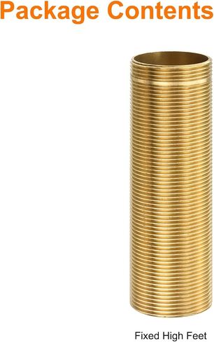 uxcell 1 Pcs 3.94 x 1.24 Inch Faucet Mount Extension Shank, Brass Faucet Fittings, Faucet Lengthen Fixed Foot for Bathroom, Kitchen, Yellow in Saudi Arabia