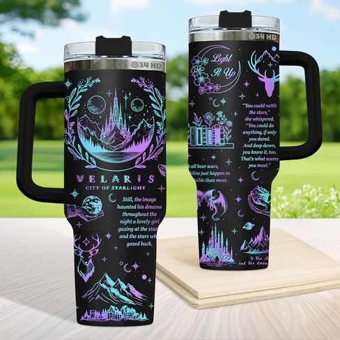 34HD Gifts for Book Lovers, Literature Tumbler 40 oz with Lid Stainless Steel, Fantasy Book Tumbler, Fantasy Gifts, Bookworm Gifts for Women, Bookish Items in Kuwait