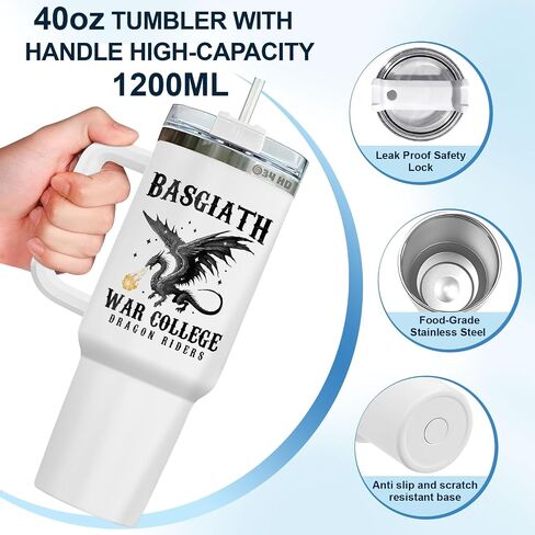 34HD Gifts for Book Lovers, Literature Tumbler 40 oz with Lid Stainless Steel, Fantasy Book Tumbler, Fantasy Gifts, Bookworm Gifts for Women, Bookish Items in Kuwait