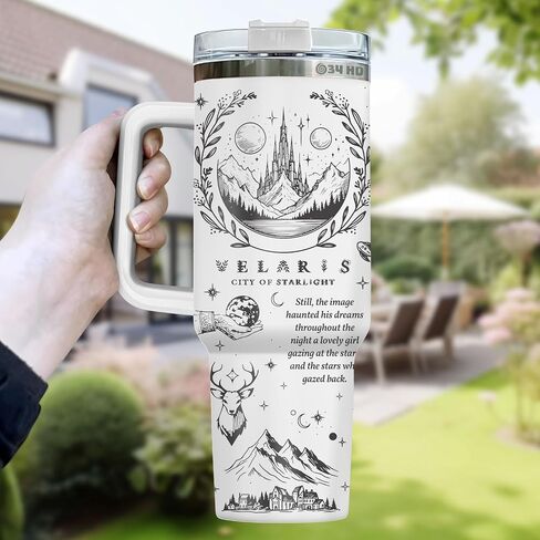 34HD Gifts for Book Lovers, Literature Tumbler 40 oz with Lid Stainless Steel, Fantasy Book Tumbler, Fantasy Gifts, Bookworm Gifts for Women, Bookish Items in Kuwait