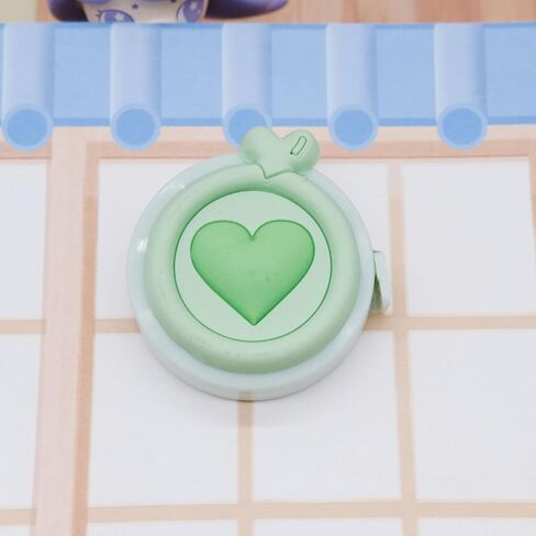 Green Heart Soft Tape Measure 60-Inch 1.5 Meter Retractable Cartoon Measuring Tape Cute Tape Ruler for Sewing Craft Cloth Body Measurements, Sewing Tape Measures, Tape Measures and Rulers (3H051) in Saudi Arabia