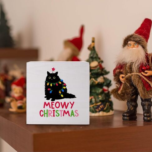 Christmas Decor, Christian Decor, O Holy Night Wood Desk Signs, Bible Verse Christmas Winter Holiday Decorations for Shelf Desk Table, 5x5 in Kuwait