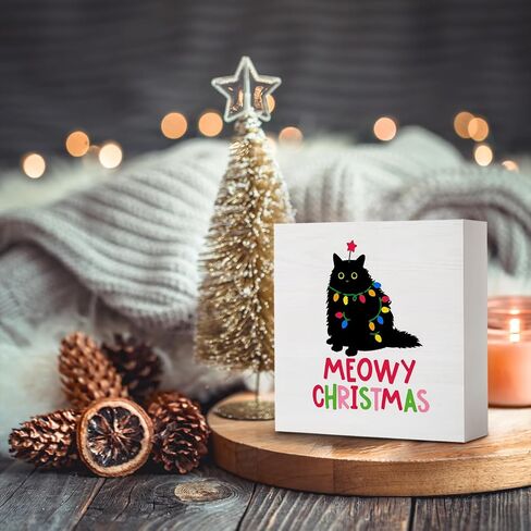 Christmas Decor, Christian Decor, O Holy Night Wood Desk Signs, Bible Verse Christmas Winter Holiday Decorations for Shelf Desk Table, 5x5 in Kuwait