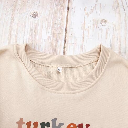 CM C&M WODRO Women Thanksgiving Sweatshirt Funny Turkey Letter Print Crewneck Pullover Long Sleeve Tops Casual Fall Clothes in Saudi Arabia