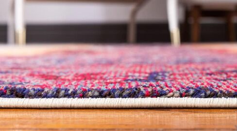 مجموعة Loom Estrella Collection الفريدة من نوعها، ريفي، حديث، متدرج، سجادة منطقة متعثرة، 5' 1" × 8' 0"، وردي/أزرق داكن in Saudi Arabia