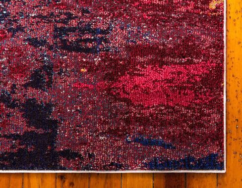 مجموعة Loom Estrella Collection الفريدة من نوعها، ريفي، حديث، متدرج، سجادة منطقة متعثرة، 5' 1" × 8' 0"، وردي/أزرق داكن in Saudi Arabia