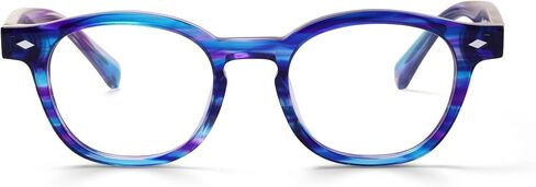 eyebobs - Bitty Witty | Premium Reading Glasses for Men and Women | Round Frame for Narrow Faces, White Marble, 1.75 in Saudi Arabia