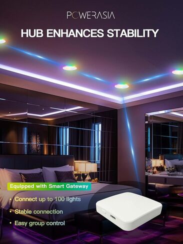 6 Pack 6 Inch Smart LED Recessed Lighting with RGB Back Light, 12W 1200LM Smart LED Recessed Lights with Junction Box, 2700K-6000K Color Changing Work with Alexa/Google Assistant/Siri, Hub INCL in Saudi Arabia