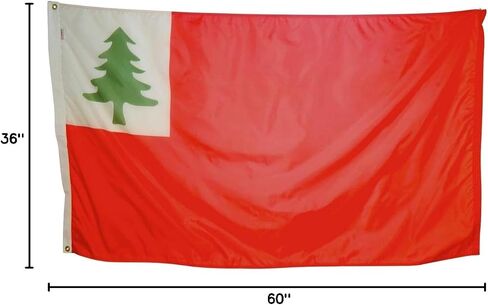 3x5' New England Continental Flag, All Weather Nylon for Outdoor, Made In USA in Saudi Arabia