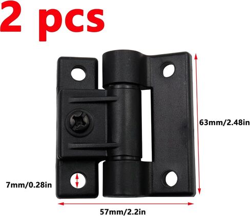 Antrader Torque Hinge Adjustable Position Control Hinge, 2 Pcs Adjustable Hinges Countersunk Holes E6-501 Series Hinge Plastic Door Hinges,Black in Saudi Arabia