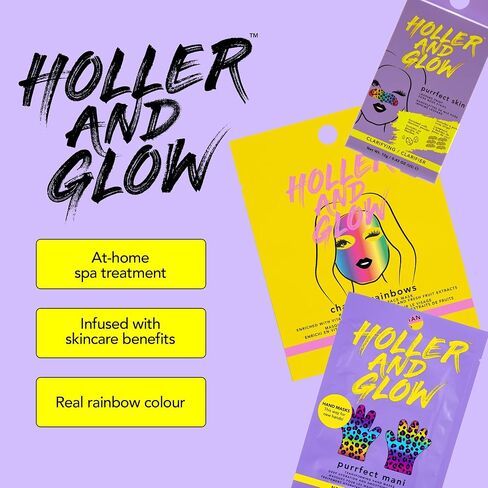 مجموعة أقنعة Holler and Glow Rainbow Skin المكونة من 6 قطع (بقيمة 23.94 دولارًا) in Saudi Arabia