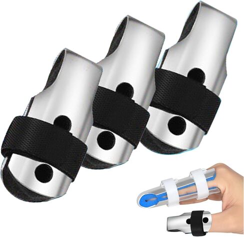 Finger Splint, 3 Pcs Aluminium Alloy Finger Support Brace Finger Stabilizer for Broken Fingers Straightening Arthritis Knuckle Immobilization BLACK (3, Black, Small) in Saudi Arabia
