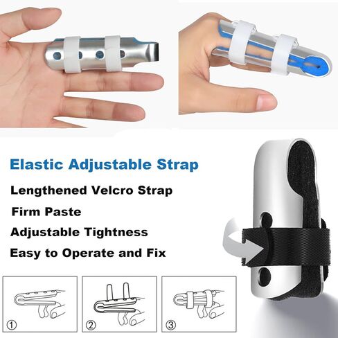 Finger Splint, 3 Pcs Aluminium Alloy Finger Support Brace Finger Stabilizer for Broken Fingers Straightening Arthritis Knuckle Immobilization BLACK (3, Black, Small) in Saudi Arabia