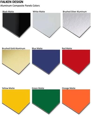 Falken Design ACM Aluminum Composite Sign Panel, Brushed Silber, 18" x 18" x 1/8" in Saudi Arabia