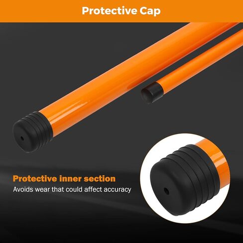 BEAMNOVA 15ft Height Stick for Trucks Semi Trucks with Rubber Boot Bridge Measuring Pole Load Car Hauler Vehicle Trucker Trailer Adjustable Heavy Duty Tall with Level Height Measurement Tool in Saudi Arabia