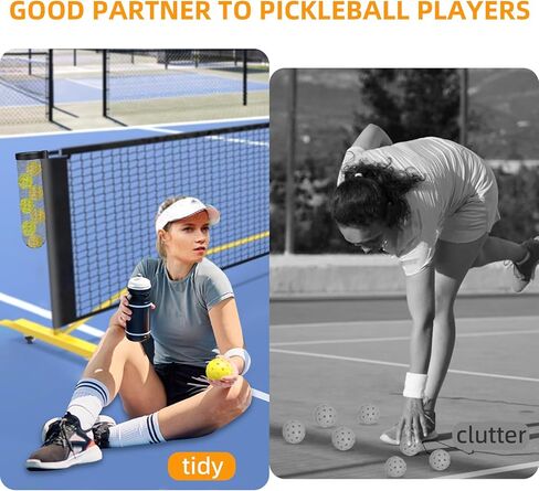 حامل كرة Pickleball لشبكات Pickleball: شبكة تجميع تخزين Pickleball مناسبة بقطر 2.5 سم/0.98 بوصة حجم شبكة Pickleball الرسمية in Kuwait