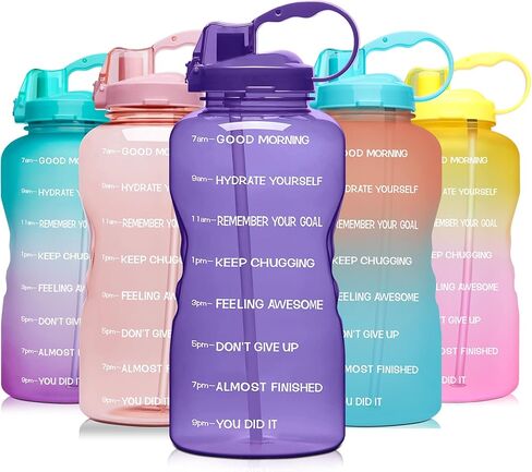 Venture Pal 64 OZ Water Bottle with Motivational Time Marker & Straw - Leakproof BPA Free Reusable Flip Top Water Bottle for Sports and Fitness Enthusiasts in Saudi Arabia