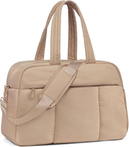 حقيبة سفر من القماش الخشن من LOVEVOOK، حقيبة رياضية للنساء مع حجرة للأحذية، حقائب حمل لعطلة نهاية الأسبوع مع جيب مبلل للنساء، حقيبة منتفخة مقاومة للماء للتمرين في صالة الألعاب الرياضية in Kuwait