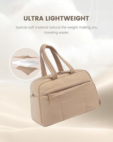 حقيبة سفر من القماش الخشن من LOVEVOOK، حقيبة رياضية للنساء مع حجرة للأحذية، حقائب حمل لعطلة نهاية الأسبوع مع جيب مبلل للنساء، حقيبة منتفخة مقاومة للماء للتمرين في صالة الألعاب الرياضية in Kuwait