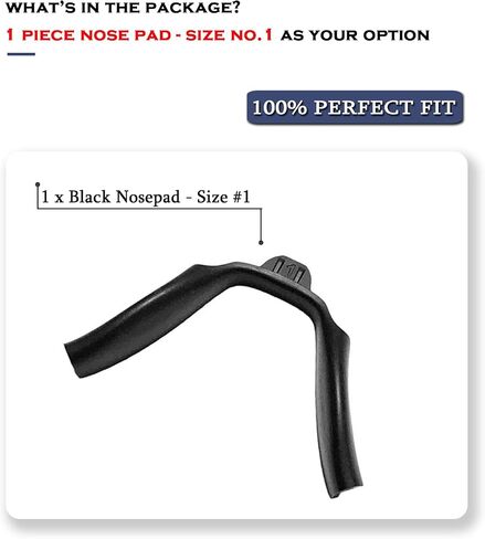 Size #1 Replacement Nose Piece Nose Pads for Oakley Airdrop MNP/Marshal MNP/Chamfer MNP/Crosslink MNP/Cloverleaf MNP/Mainlink MNP/Crosslink (A) MNP/Trubridge MNP Eyeglasses Frame, Black in Saudi Arabia