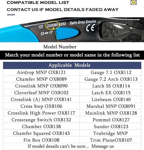 Size #1 Replacement Nose Piece Nose Pads for Oakley Airdrop MNP/Marshal MNP/Chamfer MNP/Crosslink MNP/Cloverleaf MNP/Mainlink MNP/Crosslink (A) MNP/Trubridge MNP Eyeglasses Frame, Black in Saudi Arabia