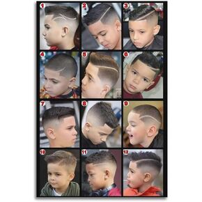 Modern Barber Shop Poster Salon Hair Cut Poster Laminated Men's Hairstyles Poster Painting Canvas Wall Posters Art Picture Print Modern Family Decor Posters 12x18inch(30x45cm)
