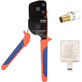 أدوات ربط الأنابيب iCrimp Rachet PEX للمشابك المصنوعة من الفولاذ المقاوم للصدأ تتوافق مع ASTM 2098 المشبك 3/8، 1/2، 3/4، 5/8،1 بوصة أنابيب الأنابيب الزرقاء