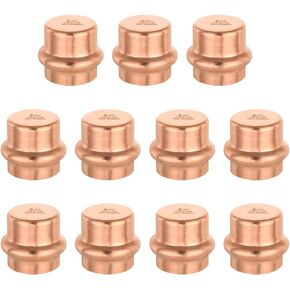 (Pack of 10) EFIELD 1/2-inch Copper Press Fit End Cap (Plug) Plumbing Fittings, LBP Design in Kuwait