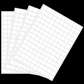 384PCS White Screw Hole Covers Furniture Stickers 0.47inch/12mm Self-Adhesive Screw Hole Stickers Waterproof PVC Cover Caps Stickers Round Plastic Stickers for Screw Hole Wall Cabinets Bookcase Desk