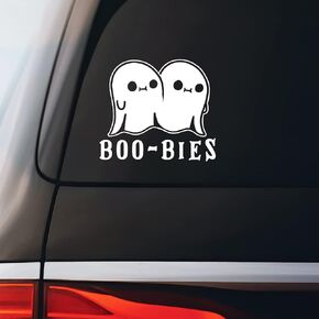 Ghost Boo-Bies Sticker Decal Notebook Car Laptop 5.5"x5" (White)