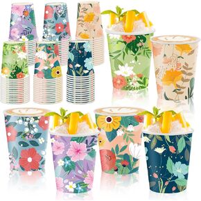 48 Pcs 9oz Christmas Paper Cups, Disposable Cups with 6 Designs Including Santa Claus, Christmas Trees, etc. Perfect for Xmas Party Drinks, Coffee, and Wine, for Christmas Night Decorations